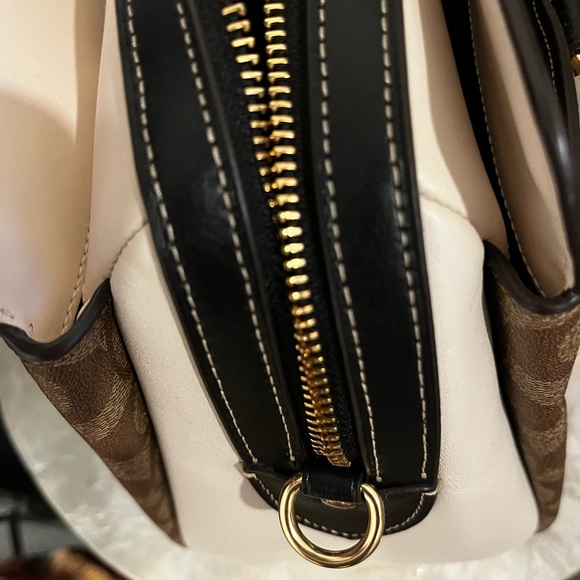 Coach Brown and Black Signature Satchel - Picture 6 of 11